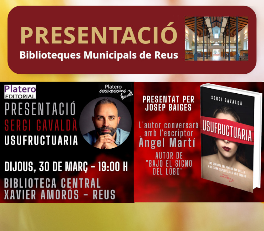 Presentació del llibre "Usufructuaria" de Sergi Gavaldà