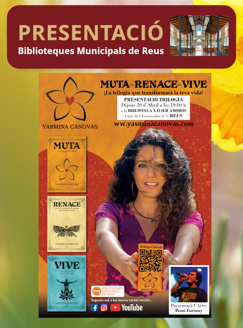 Presentació de llibre Trilogia "Muta-Renace-Vive",  de Yasmina Cánovas