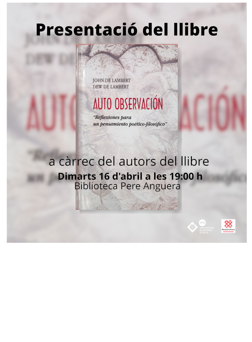 Presentació del llibre "Auto observación"