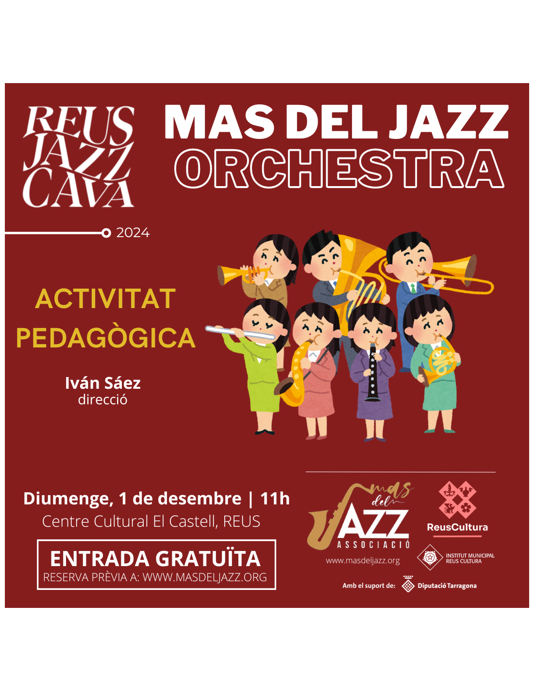 Reus Jazz Cava · Activitat pedagògica · Mas del Jazz Orchestra